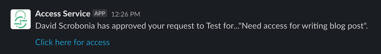 slack approved request