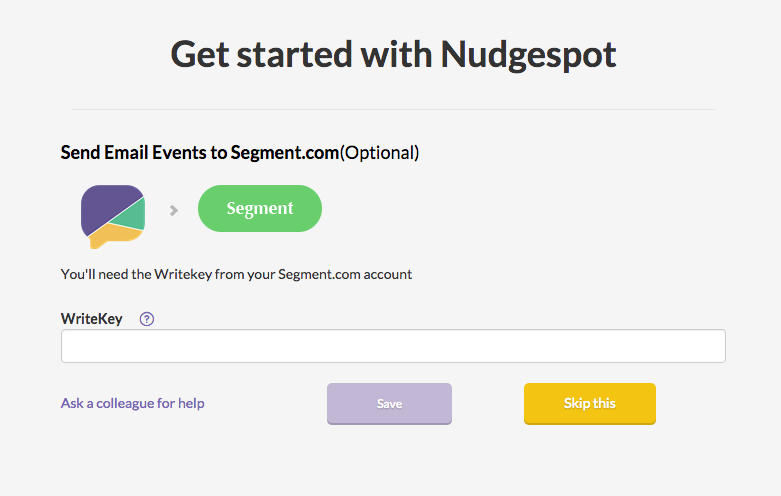 Send email events from Nudgespot