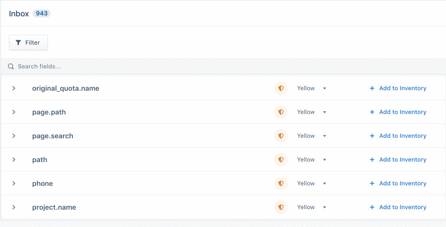 Animation of a user selecting the color dropdown menu and changing the phone field from a Yellow field to a Green field.